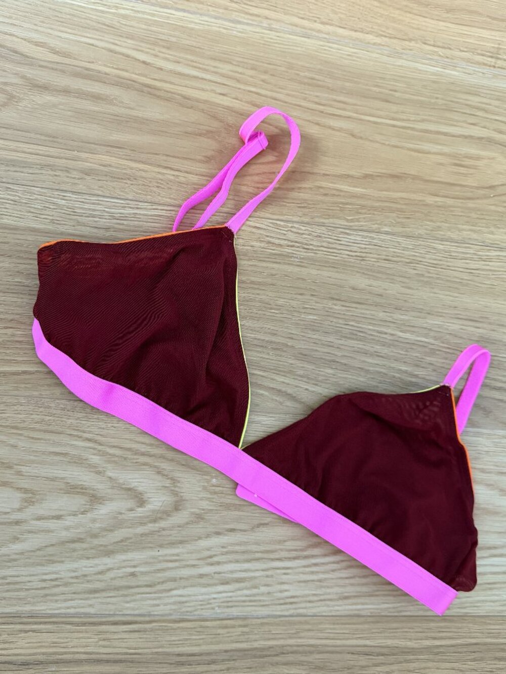 Parade Women's Burgundy and Pink Bra